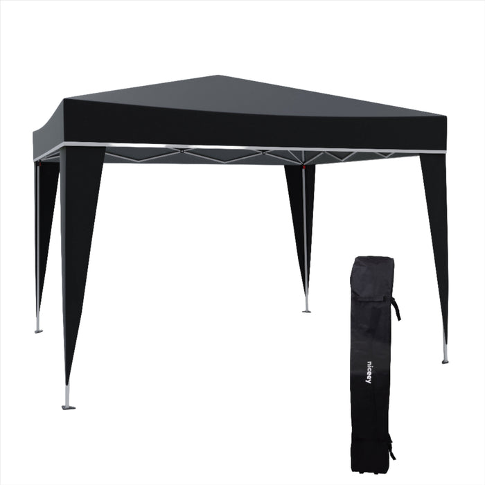 Tente de fête Niceey - 3x3m - Pavillon - Pliable et étanche - Tente de jardin - Facile à monter - Sac de transport à roulettes - Noir