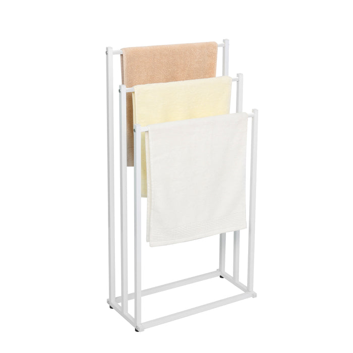 Porte-serviettes Niceey - 3 bras - Métal - Blanc