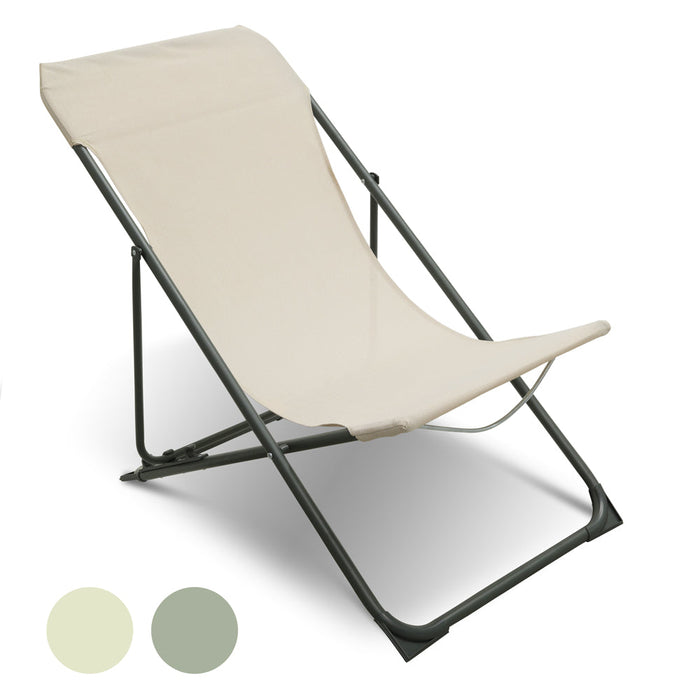 Niceey Lounger - Chaise de Jardin - Beige
