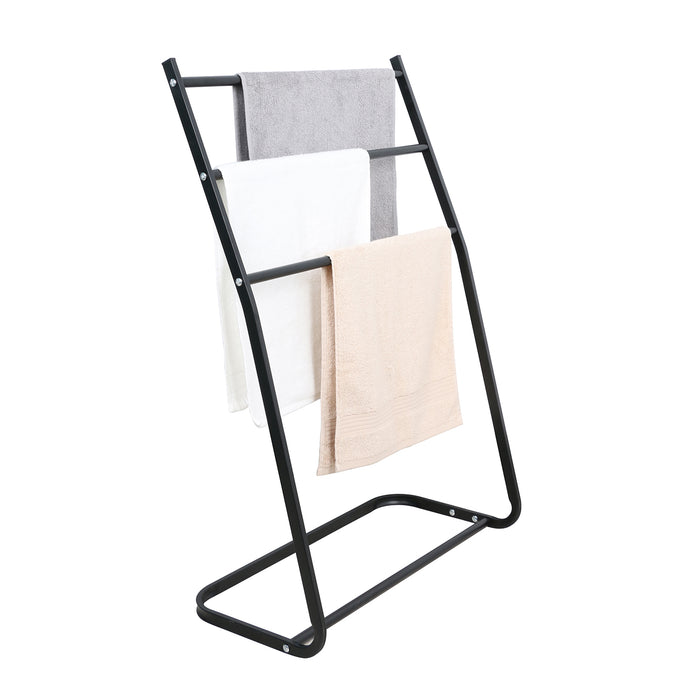 Porte-Serviettes Niceey - 3 Bras - Métal - Noir