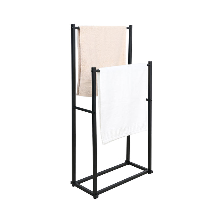 Porte-Serviettes Niceey - 2 Bras - Métal - Noir