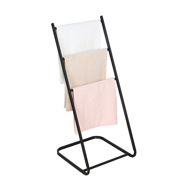 Porte-Serviettes Niceey - 3 Bras - Métal - Noir