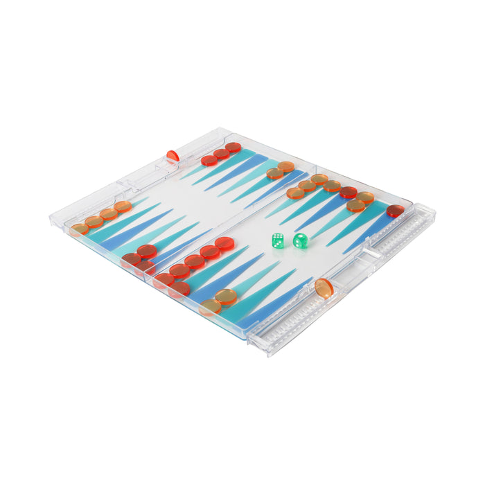 Niceey backgammon bord - transparant