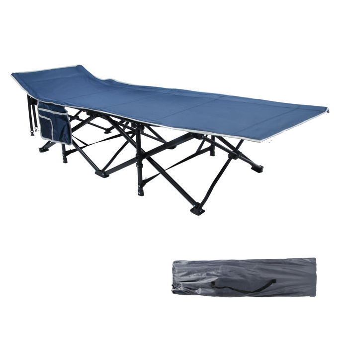 Lit de camp Niceey - Chaise longue - Pliable - Bleu