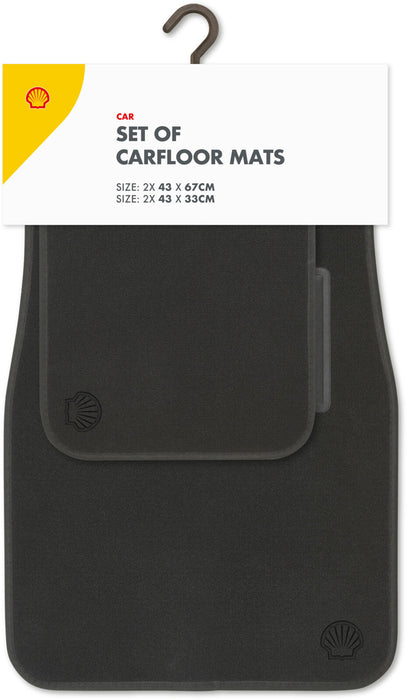 Shell Automattenset - Set van 4 - Zwart