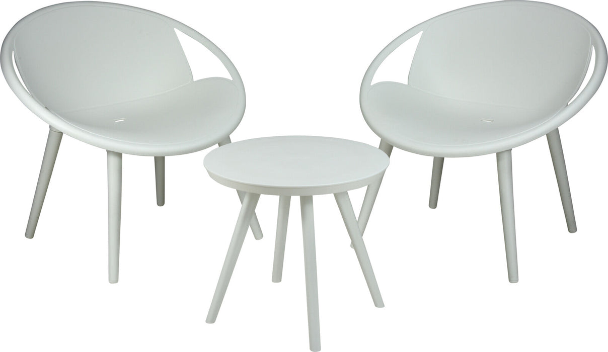 Ensemble de jardin Niceey, 3 pièces, blanc