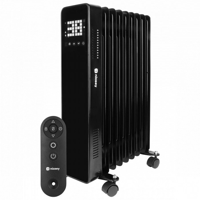 Radiateur à huile intelligent Niceey - Jusqu'à 2000 W - Noir