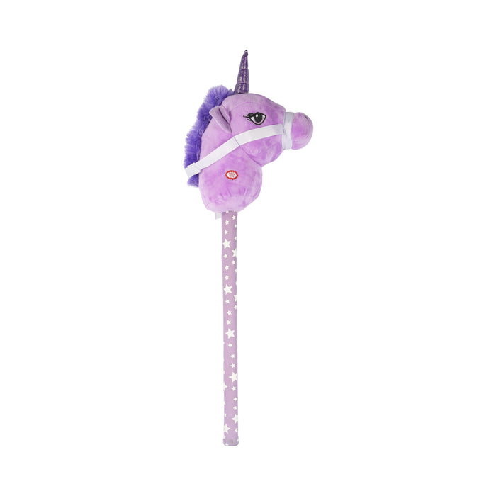 Niceey Stokpaard - Stokunicorn - Met Geluid - 80x15 cm - Paars
