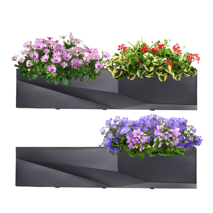 Jardin vertical Niceey - Lot de 2 - Jardinières - Noir
