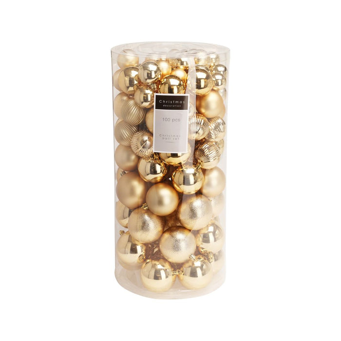 Niceey Kerstballen - 100 Stuks - Kerstballenset - Kerstversiering - Goud