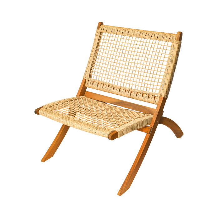 Chaise longue en rotin Niceey - pliable - Bambou/Bois FSC