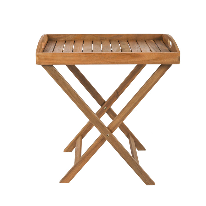 Table de jardin Niceey - Table pliante - pliable - Avec plateau - Bois d'acacia massif