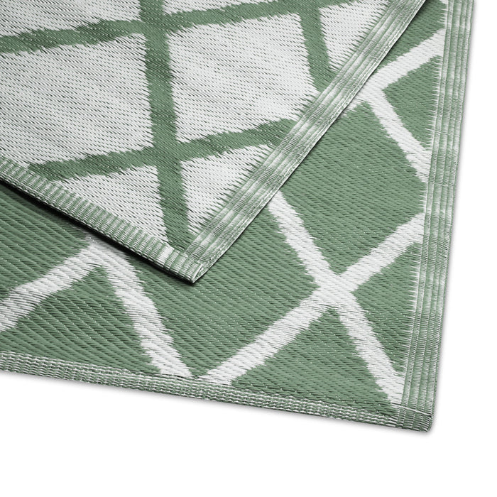 Tapis d'extérieur Niceey - Tapis de jardin - 120x180cm - Olive/Blanc