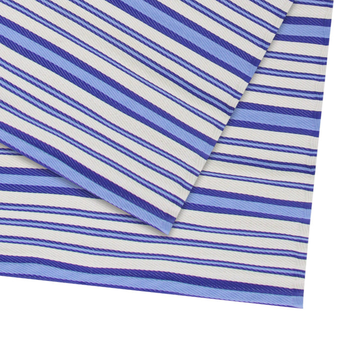 Tapis d'extérieur Niceey - Tapis de jardin - 120x180cm - Bleu/Blanc