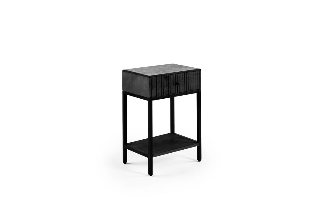 Niceey Table de chevet, 1 tiroir, M340 noir