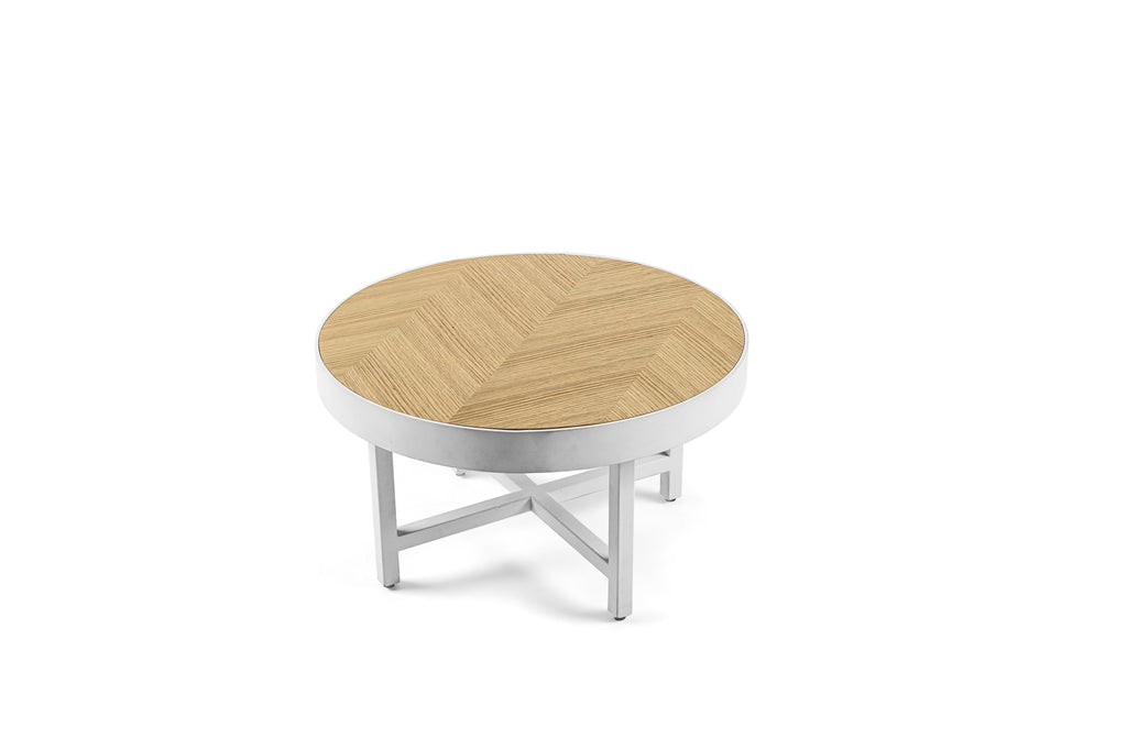 Niceey Table basse ronde 74 cm, Lennox, L350 chêne