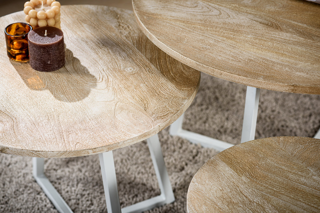 Niceey Salontafel, set van 3, B215 golden pure