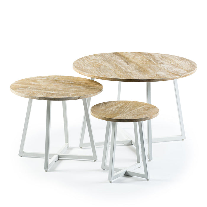 Niceey Table basse, lot de 3, B215 doré pur