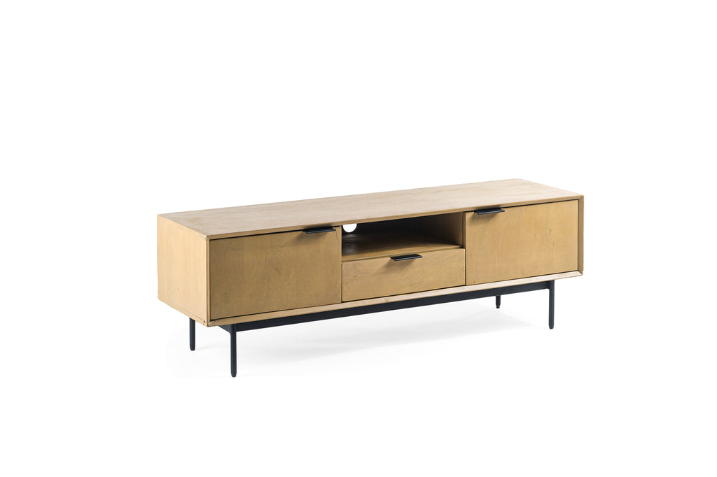 Meuble TV Niceey 2D, 140 cm, B180 naturel