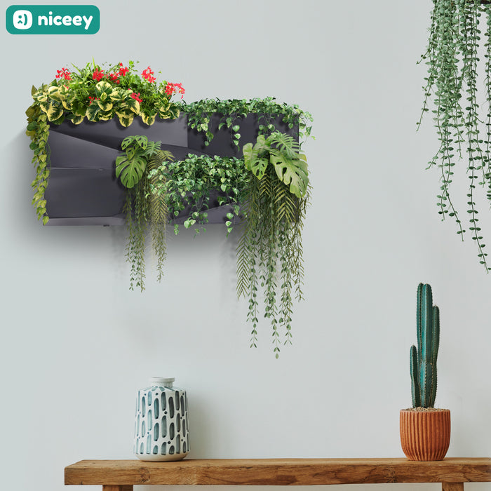 Jardin vertical Niceey - Lot de 2 - Jardinières - Noir