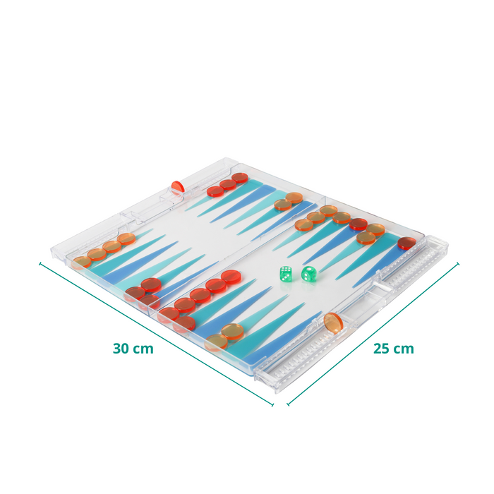 Planche de backgammon Niceey - transparente