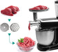 Niceey Keukenmachine 3-in-1 - Keukenrobot - Foodprocessor - 1500W - RVS Mengkom (7,5L) - Mixer met Garde Deeghaak Menghaak - Incl Gehaktmolen en Blender - Zwart