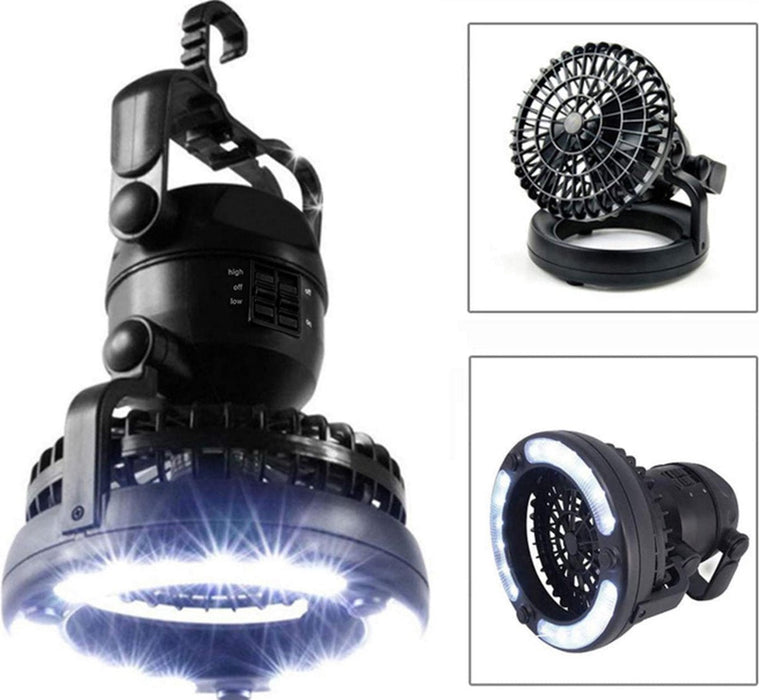 Lampe de camping Niceey - Mini ventilateur - Noir