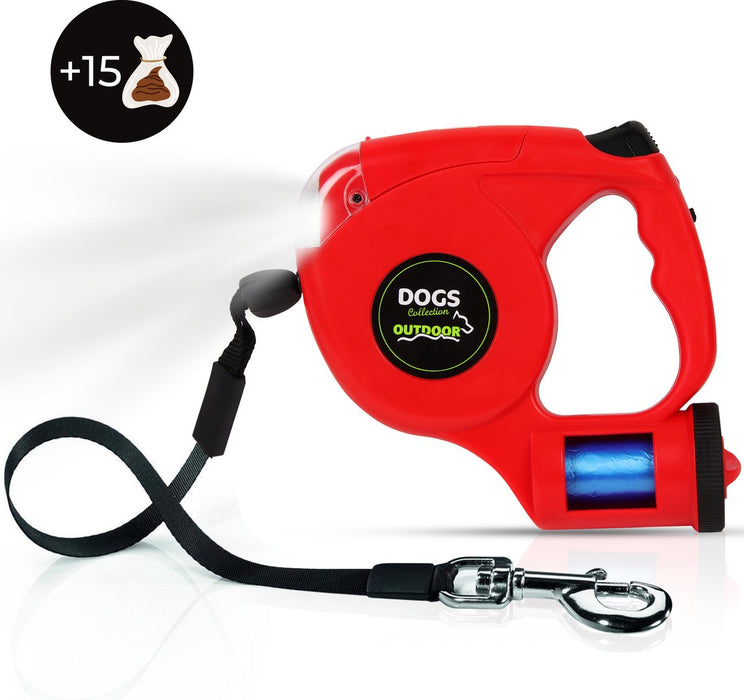 Laisse pour chien Niceey - 5 mètres - Rouge