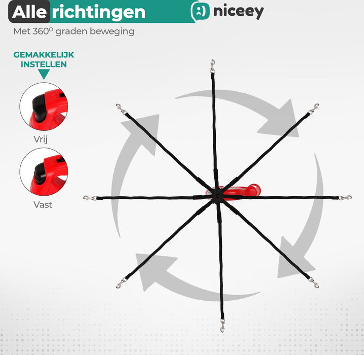 Laisse pour chien Niceey - 5 mètres - Rouge