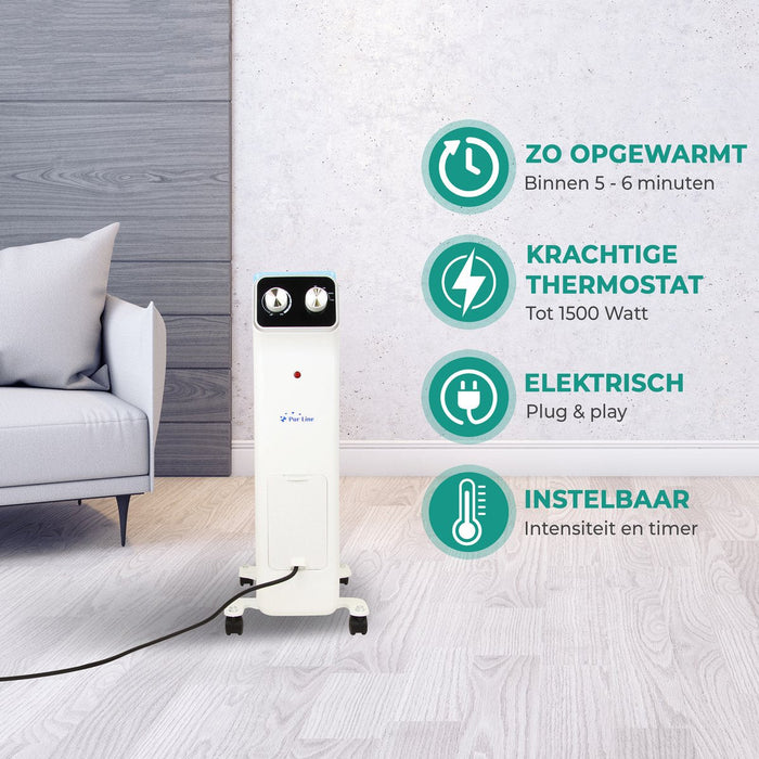 Radiateur à huile Pureline - jusqu'à 1500W - Blanc