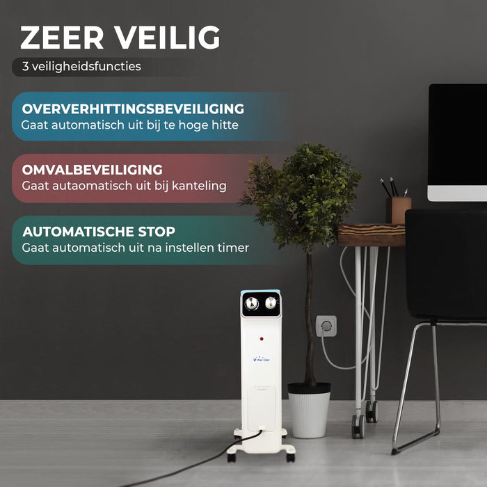Radiateur à huile Pureline - jusqu'à 1500W - Blanc