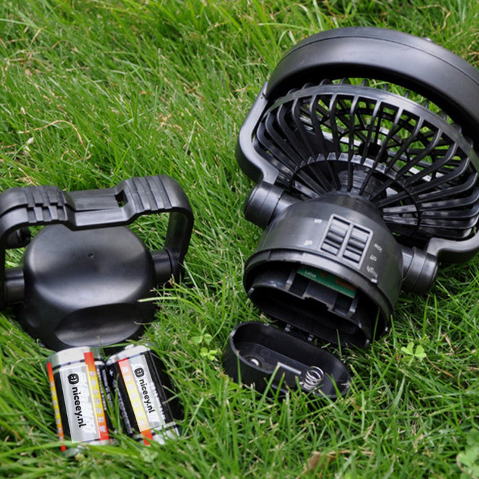 Lampe de camping Niceey - Mini ventilateur - Noir