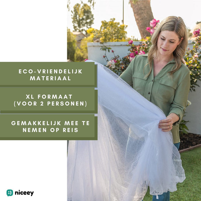 Moustiquaire Niceey XXL - 2 Personnes - Blanc