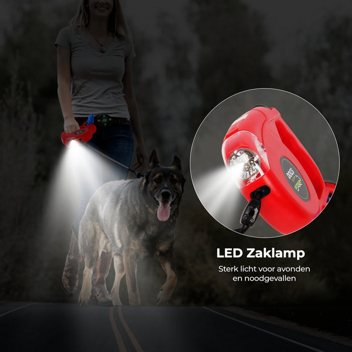 Laisse pour chien Niceey - 5 mètres - Rouge