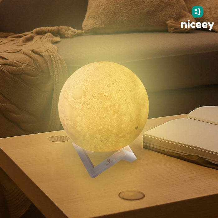 Lampe Lune Niceey - 20 cm - Plusieurs Couleurs
