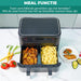 Niceey Dubbele Airfryer XXL - Twee Kookvakken - 8.0 Liter - 2460 Watt - Incl. Kookboek - Dual Functie - Zwart