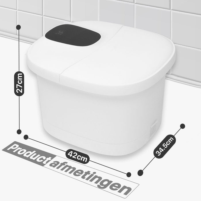 Niceey Bain de Pieds Massage XXL - avec Fonction Bulle - Rouleaux de Massage - Infrarouge - Blanc