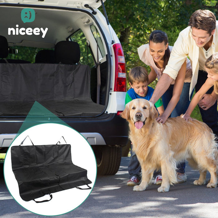 Couverture pour chien Niceey - Housse de siège arrière - Noir 