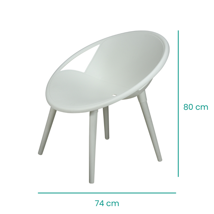 Ensemble de jardin Niceey, 3 pièces, blanc