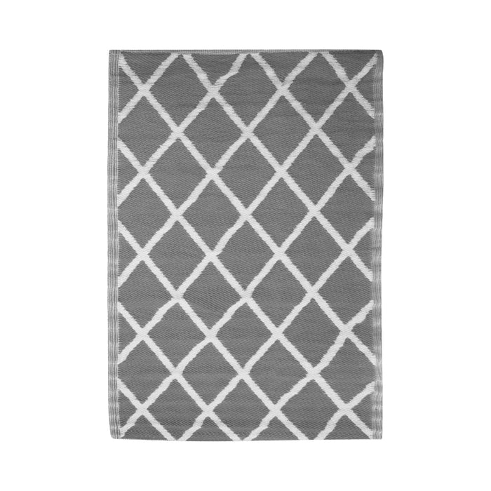 Tapis d'extérieur Niceey - Tapis de jardin - 120x180cm - Gris/Blanc
