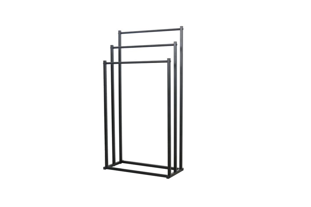 Porte-Serviettes Niceey - 3 Bras - Métal - Noir