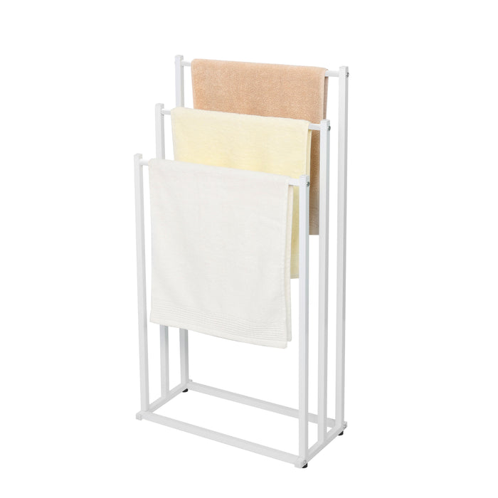 Porte-serviettes Niceey - 3 bras - Métal - Blanc