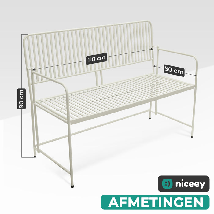 Banc de jardin Niceey - Pliable - Craie