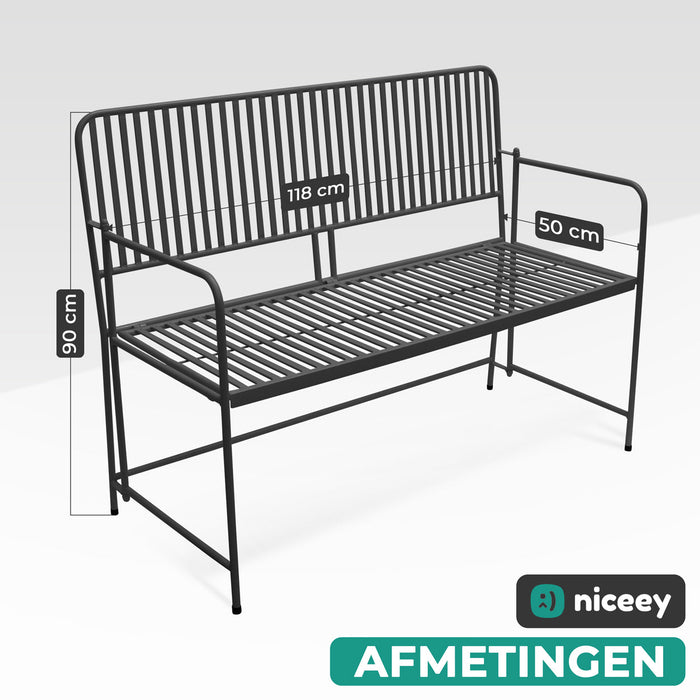 Banc de Jardin Niceey - Pliable - Anthracite