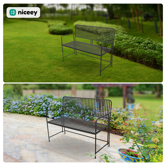 Banc de Jardin Niceey - Pliable - Anthracite