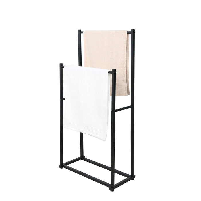 Porte-Serviettes Niceey - 2 Bras - Métal - Noir
