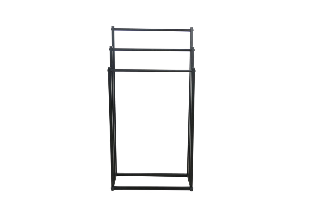 Porte-Serviettes Niceey - 3 Bras - Métal - Noir
