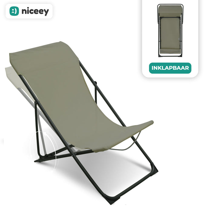 Niceey Lounger - Chaise de jardin - Vert