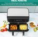 Niceey Dubbele Airfryer XXL - Twee Kookvakken - 8.0 Liter - 2460 Watt - Incl. Kookboek - Dual Functie - Zilver
