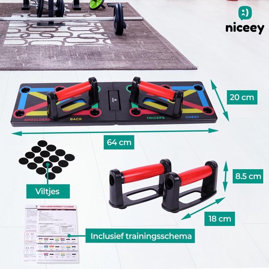 Niceey Push Up Board - Tableau d'impression - Plusieurs options